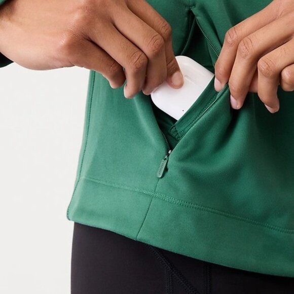 ATHLETA Unstoppable Fleece Full Zip Jacket Size Medium Trillium Green NWT 818765 - Picture 4 of 16